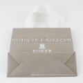 Saco de papel impresso / saco de papel promocional de luxo com alça de fita de algodão